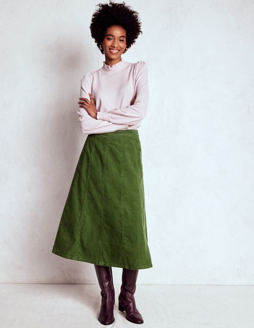 Joy Cord Midi Skirt Fern