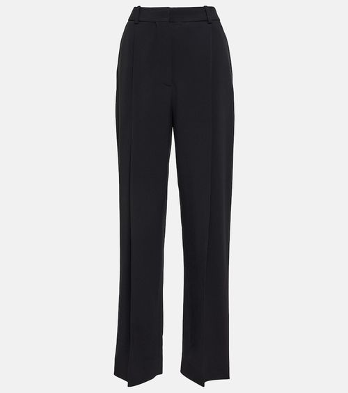 Pleated wide-leg pants