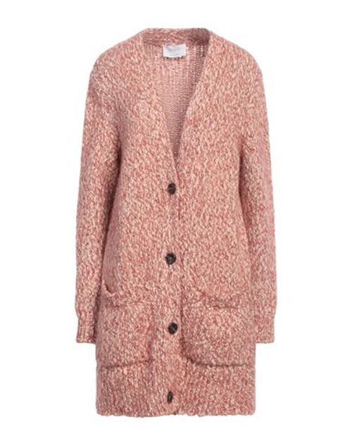Daniele Fiesoli Woman Cardigan Brick Size S Wool, Nylon, Baby alpaca wool