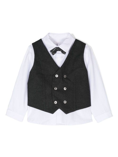 Panelled-design shirt - Grey