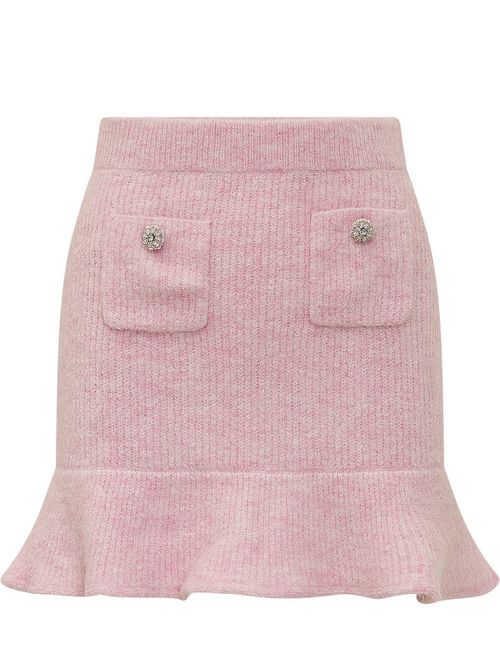 Diamond Knitted Mini Skirt