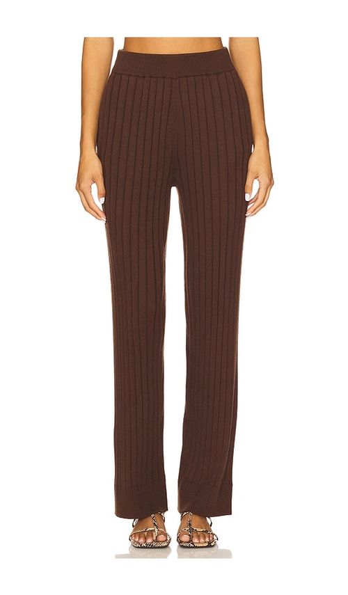 House of Harlow 1960 x REVOLVE Irvina Ribbed Pant in Chocolate. XS. Also in L, M, S