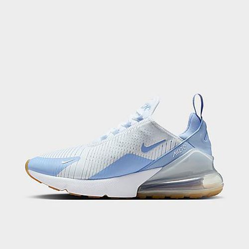 Women's Air Max 270 Casual Shoes in White/Aluminum/Blue Tint