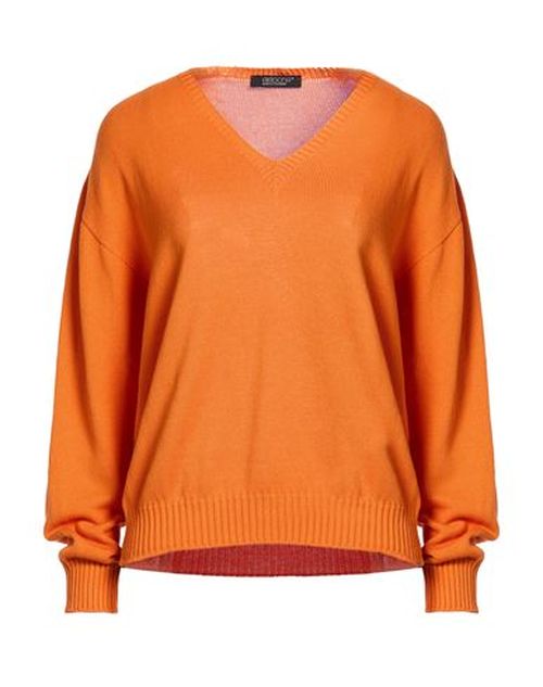 Woman Sweater Orange Size 10 Cotton