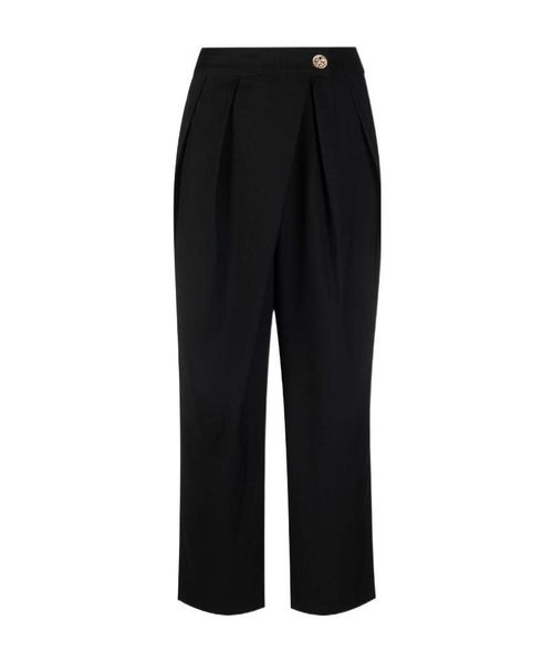 High-waisted cropped trousers