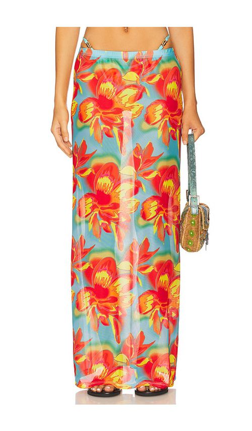 Runaway The Label Miami Maxi Skirt in Diaz Aqua.  XL also in L, M
