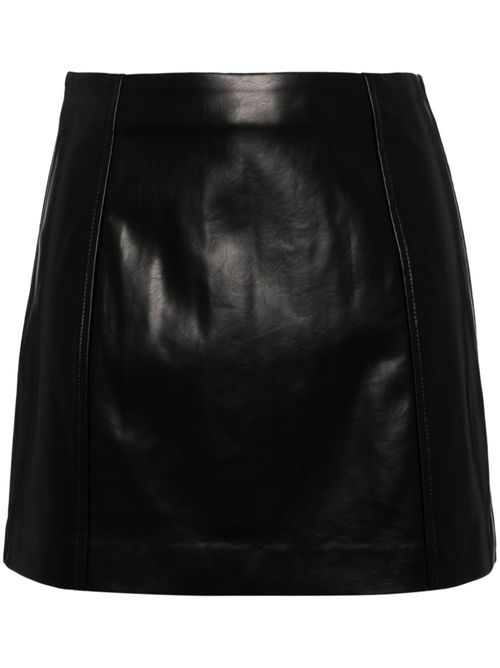Faux fur mini skirt - Black