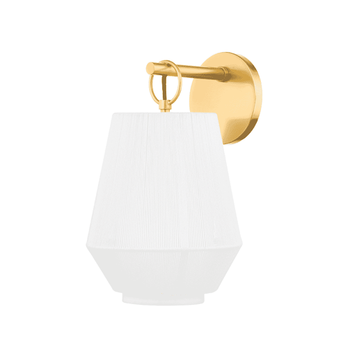 Aged Brass One Light Wall Sconce from the Debi Collection