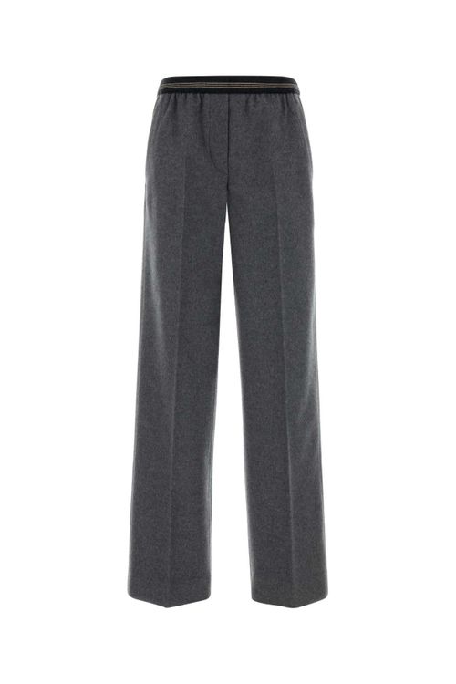 Virgin Wool & Cashmere Trousers — Gray