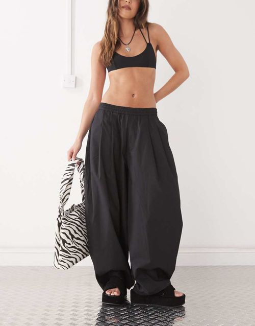 COLLUSION balloon leg trouser in black