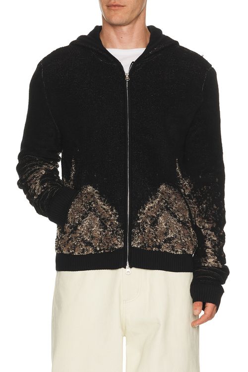 ISA BOULDER Loopfront Hoodie in Black Rust - Black. L also in M, S, XL/1X
