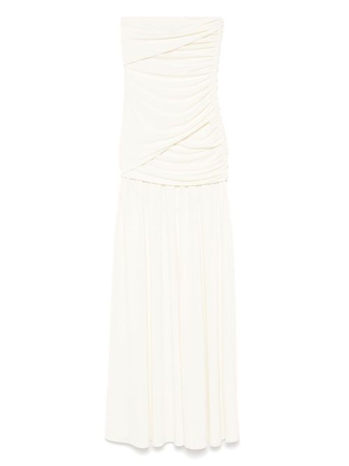 Draped maxi dress - White