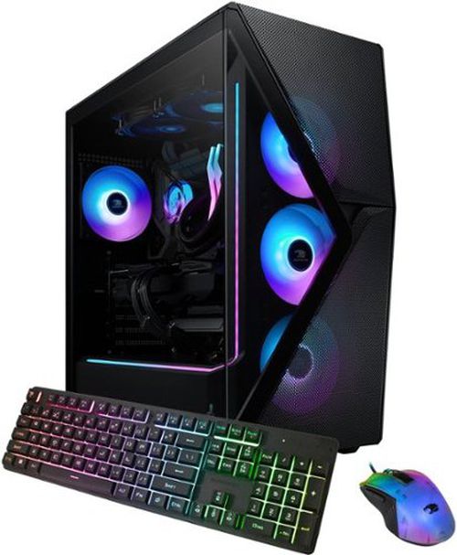 Slate Gaming Desktop PC - AMD Ryzen 7 7800X3D- AMD Radeon RX 7800XT 16GB- 32GB DDR5 RGB RAM - 2TB NVMe - Black