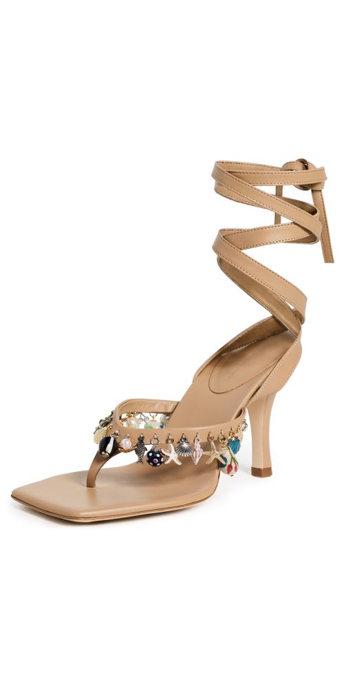 Memento Charm Flip Flop Heels Amber