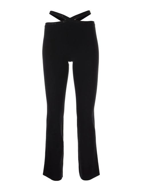 Elastic leggings with logo and details