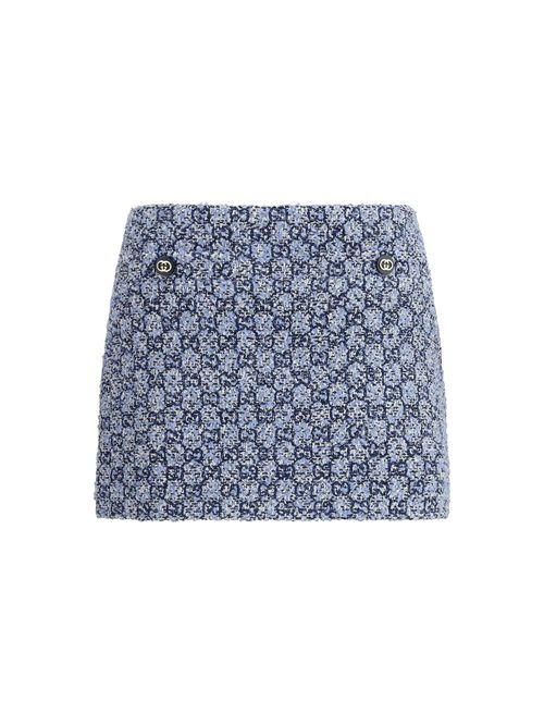 GG Tweed Skirt — Blue