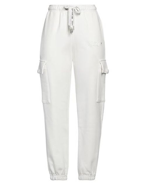 M. c.u. Marco Cassese Union Woman Pants Cream Size L Cotton, Swarovski Crystal