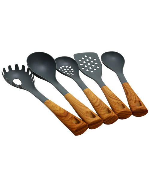 Everwood Kitchen Nylon Tools With Wood InspiHandles (Set Of 5)