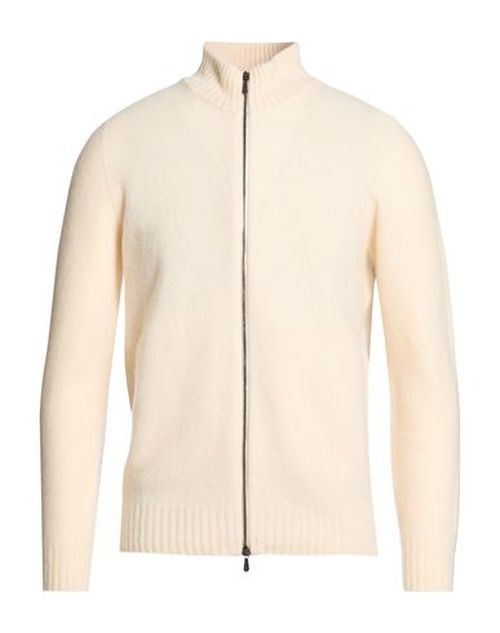 Man Cardigan White Size 36 Lambswool