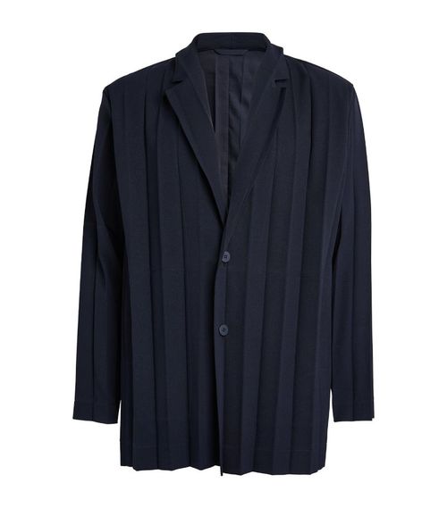 Wide-Pleat Edge Blazer