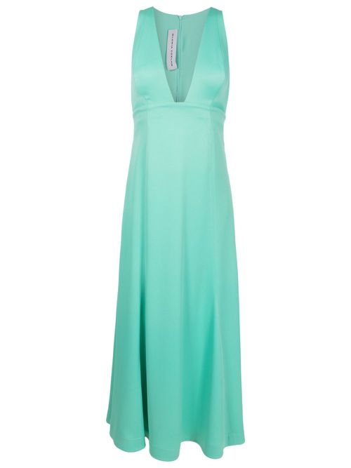 Plunging V-neck midi dress - Green