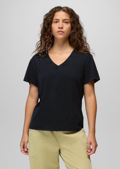 Womens prAna Everyday V-Neck Tee - Black
