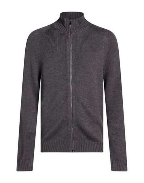 Man Cardigan Grey Size XXL Merino Wool
