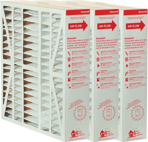 Honeywell 16 x 25 x 4 Inch Media Replacement Air Filter Package (x3)