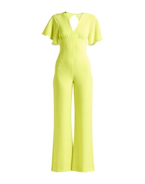 Woman Jumpsuit Lime green Size 2 Polyester, Elastane