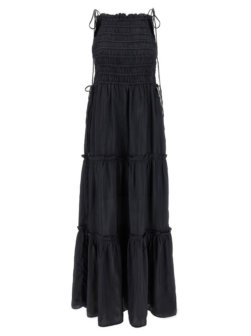 Black Smock Tie Skirts Gray