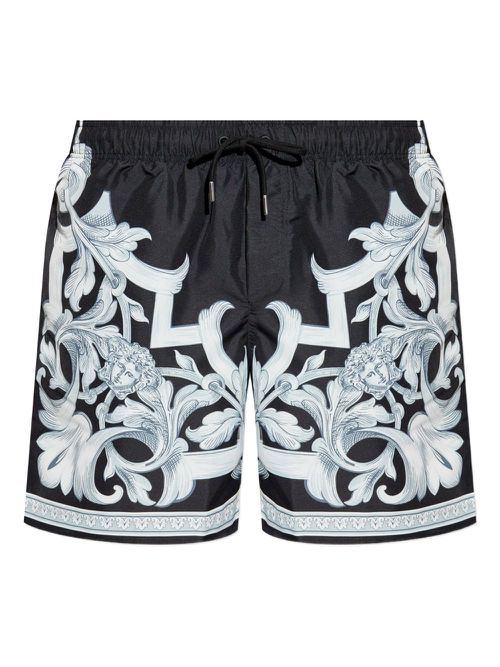 Versace Barocco-print swim shorts - Black