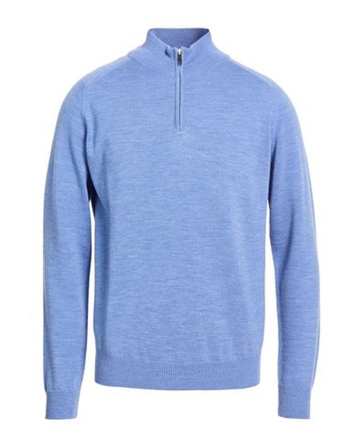Man Sweater Light blue Size L Merino Wool