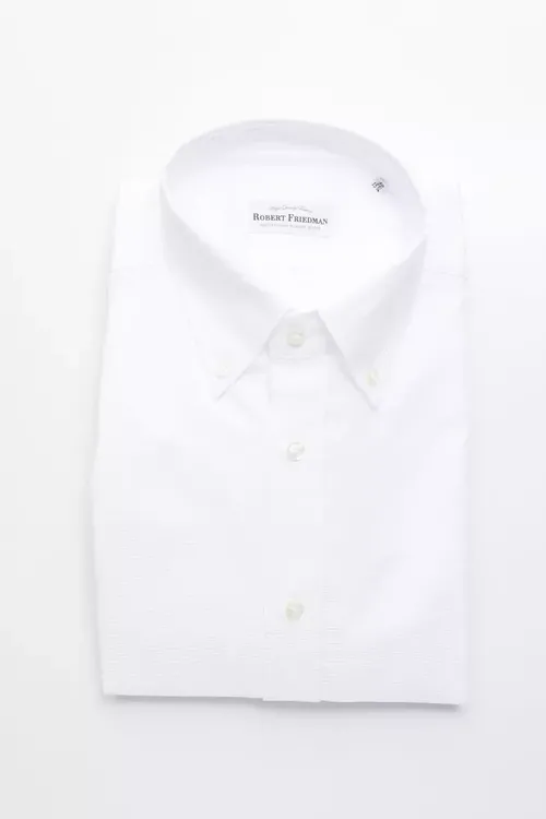 Robert Friedman White Cotton Men's Men's Shirt