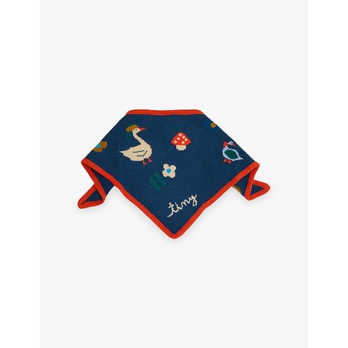 Winter Pond Motif Wool Bandana
