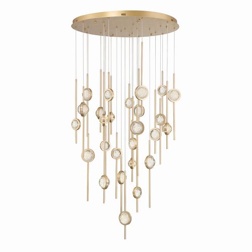Brass LED Chandelier from the Barletta Collection