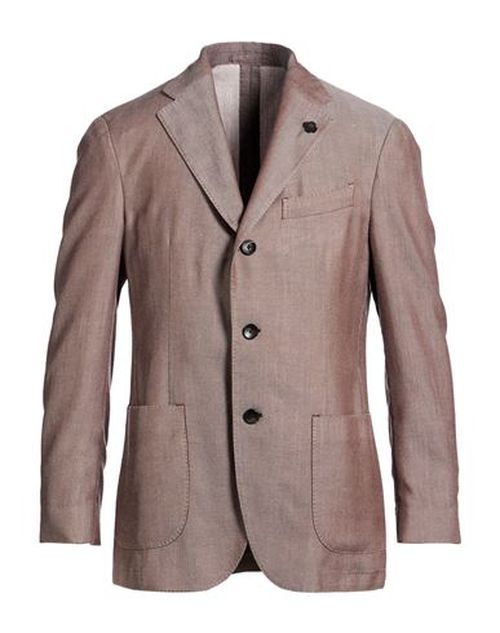 Man Blazer Dark brown Size 42 Tencel, Wool