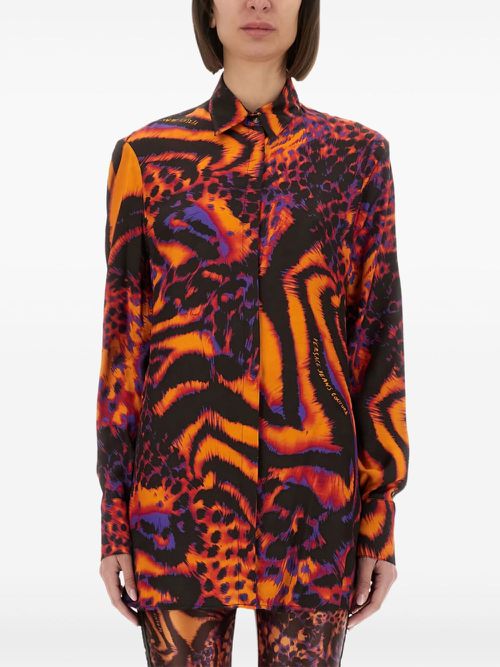 Abstract animal-print shirt - Black