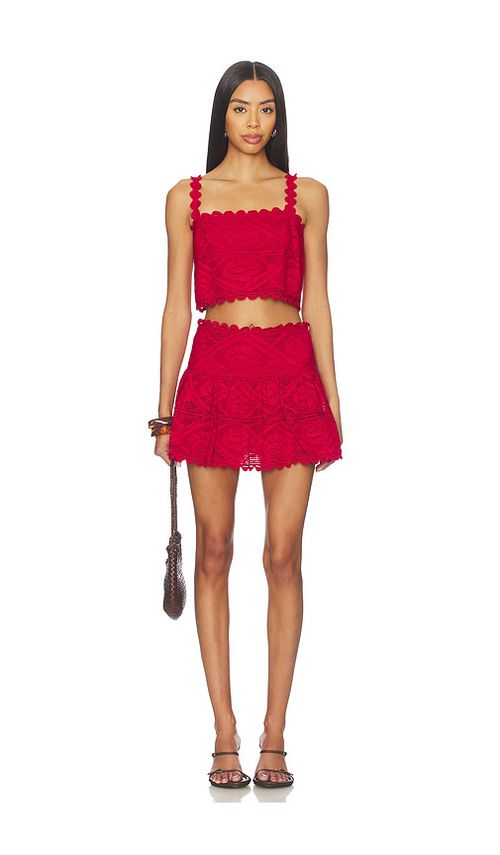SAYLOR Mariposa Set in Red. - S also in XS, M