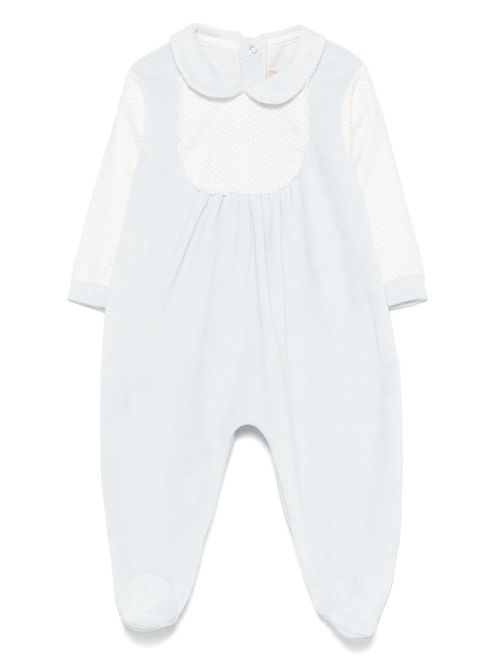 Panelled-design pajamas - Blue