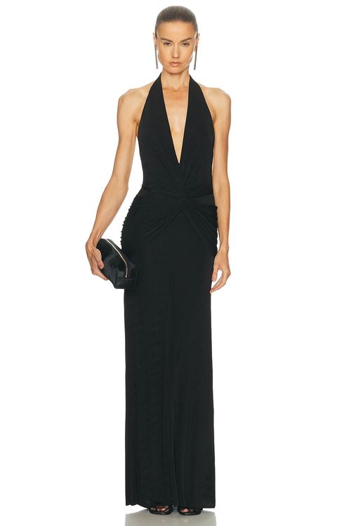 SEROYA Mada Maxi Dress in Black - Black. XS also in L, M