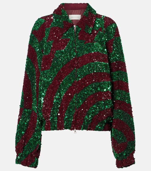 Sequined blouson jacket
