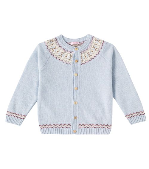 Fair Isle wool-blend cardigan