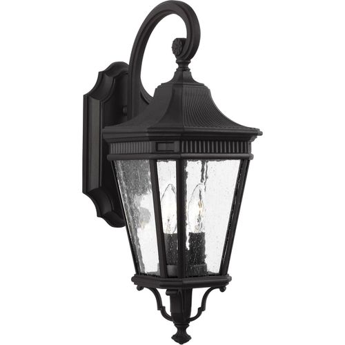 Black Two Light Outdoor Wall Lantern from the Cotswold Lane Collection