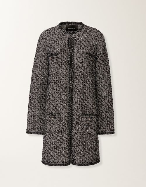 Night blue tweed coat