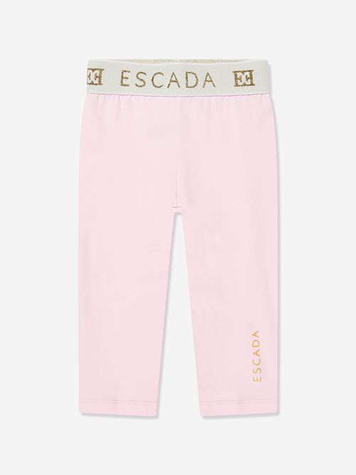 Escada Baby Girls Logo Leggings in Pink 12 Mths