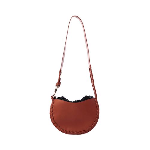 Mate S Hobo leather crossbody bag - Brown