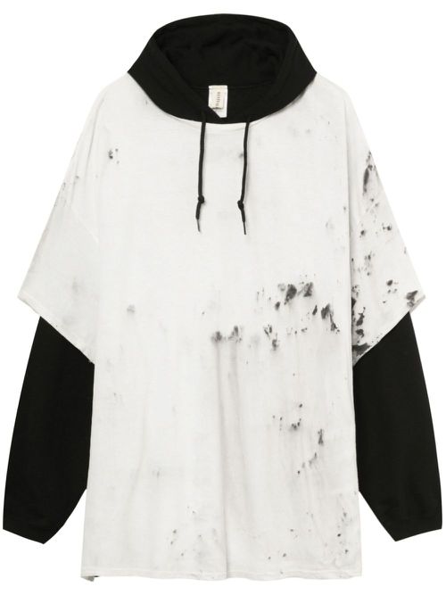 Layered hoodie - White