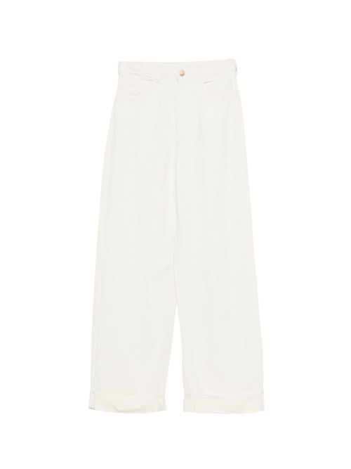 Linen blend trousers