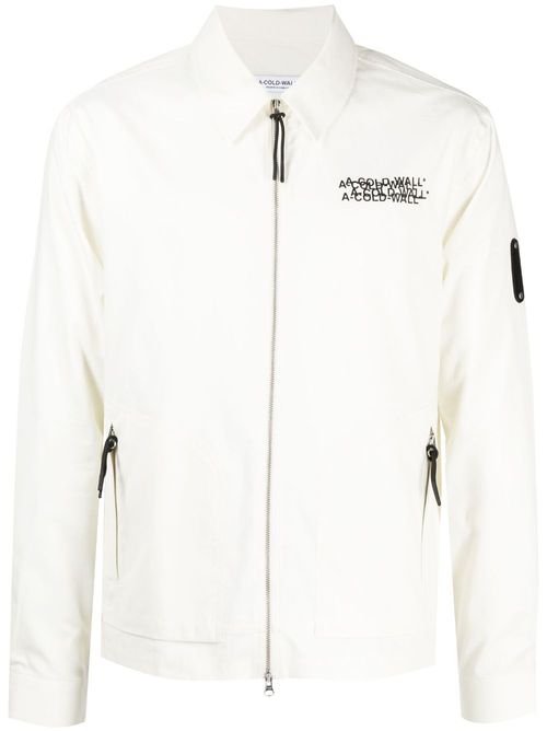 Logo-print overshirt - White
