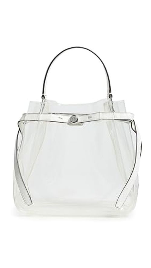 Tory Burch Women's Romy Jelly Bucket Bag, Clear, One Size